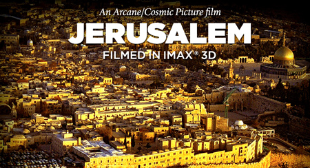 Working with the SPACECAM 65mm-15perf camera (designed to capture and project on IMAX® and other giant screens) and Aerial Director of Photographer Ron Goodman, the team succeeded in capturing stunning images of Jerusalem and other important archeological landmarks across the Holy Land. These include the ancient coastal cities of Jaffa and Caesarea Maritima, the Galilean villages of Capernaum and Tabgha (associated with the early Ministry of Jesus), the Dead Sea and the dramatic mountaintop palace-fortress Masada, built in the 1st century B.C.E. by King Herod the Great