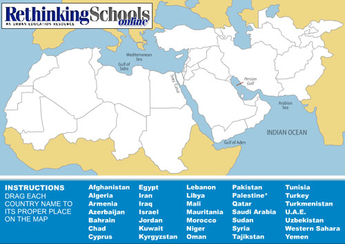 Can you match the country's name to the map? 