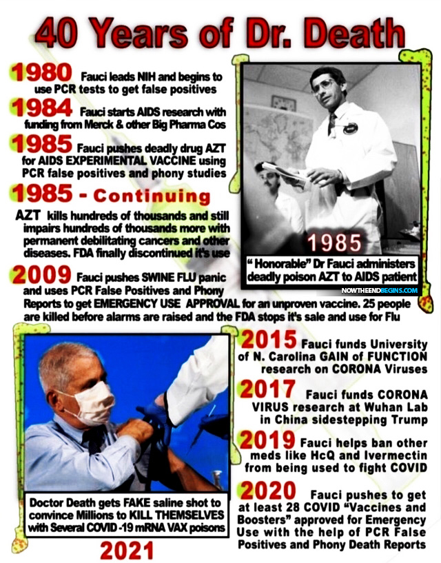 Doctor Doom: Anthony Fauci's push for AZT to treat HIV AIDS killed my brother in 1988, Fauci's advise is still just as deadly, today. - NTEB 