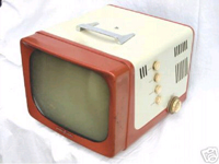 GE portable TV set.